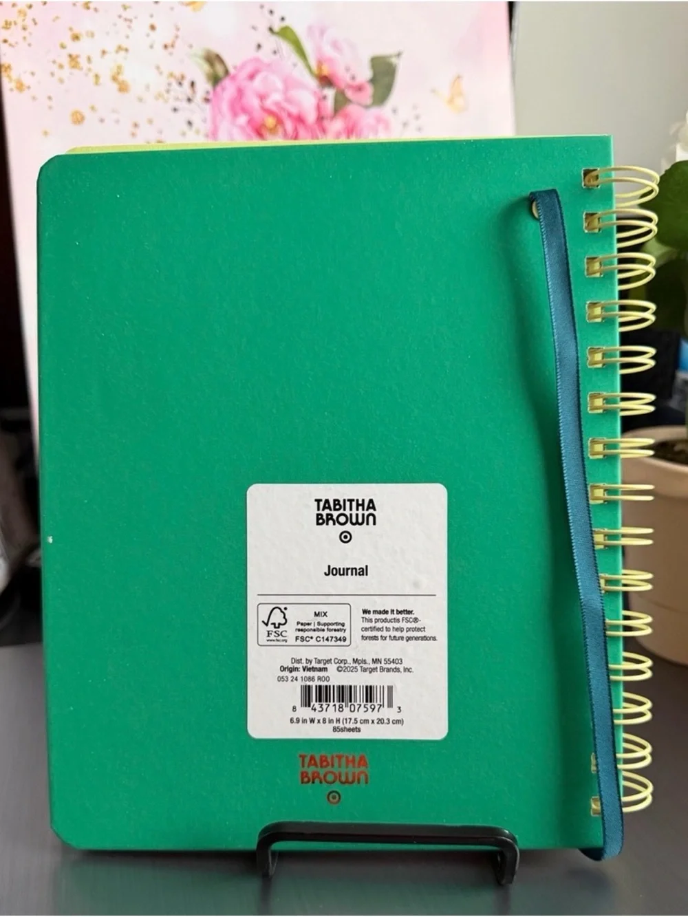Good News & Gratitude Spiral Notebook - Pink Floral Cover